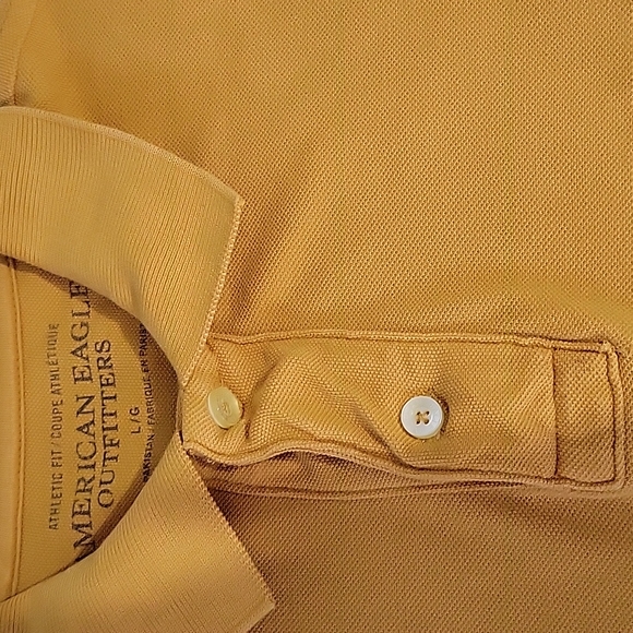 American Eagle Outfitter Polo|Men|Size Large|Mustard| - Picture 2 of 11